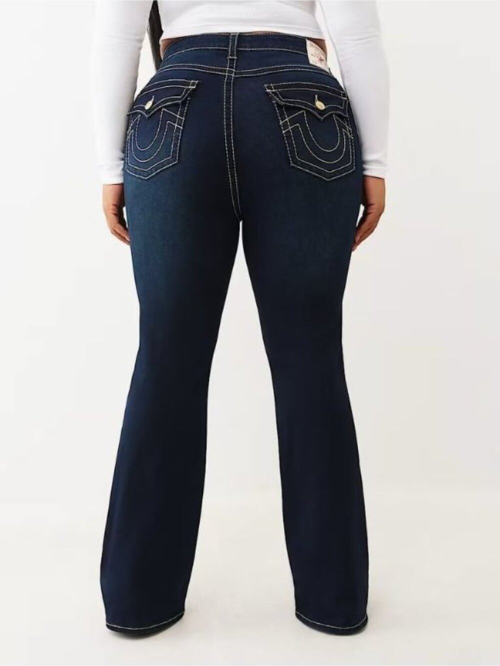 NEW True Religion Women's 29 Becca Mid Rise Big T Bootcut Jean NWT $204 - Picture 3 of 3